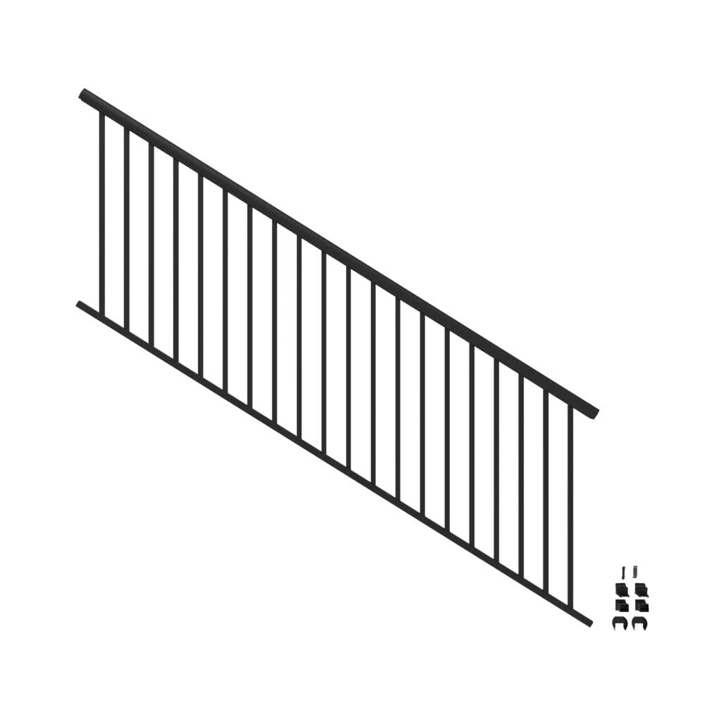 8’ x 36” Matte Black Aluminum Stair Kit F398773