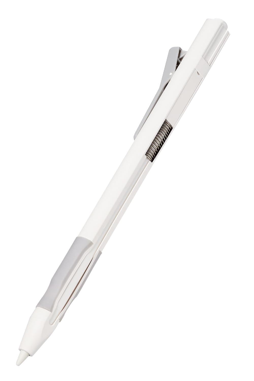 Retractable Hard Case with Rubber Grip Clip White O407021