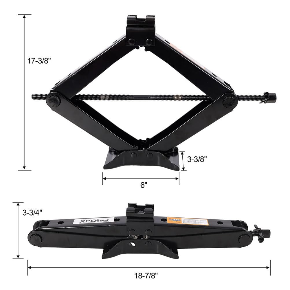 3-Ton Scissor Car Jack Kit with Lug Wrench P3793