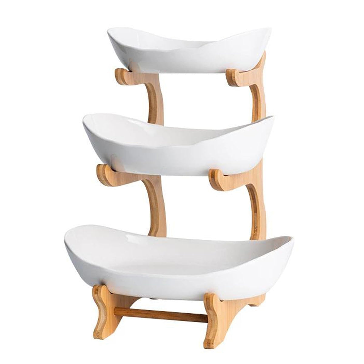 3 Tier White Ceramic Fruit Basket M264297