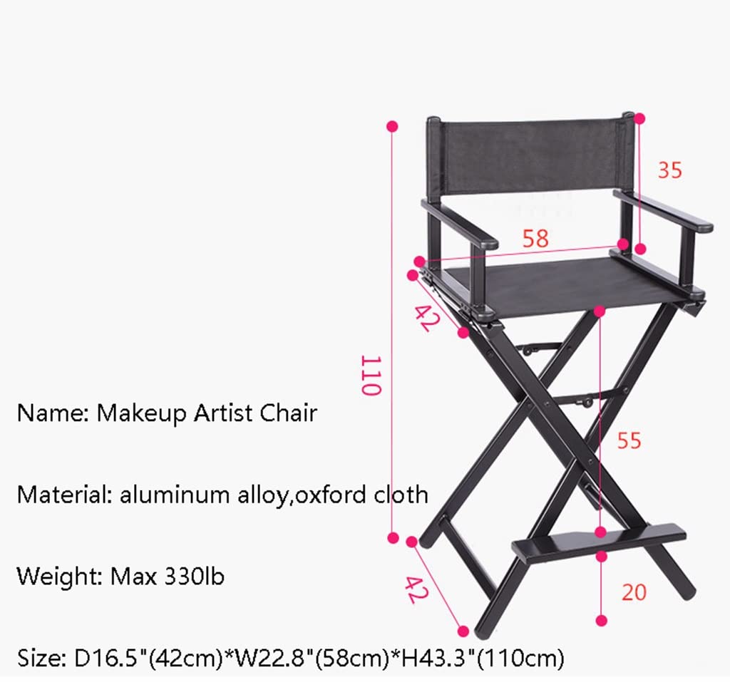 Foldable Portable Aluminum Makeup Artist Chair D408