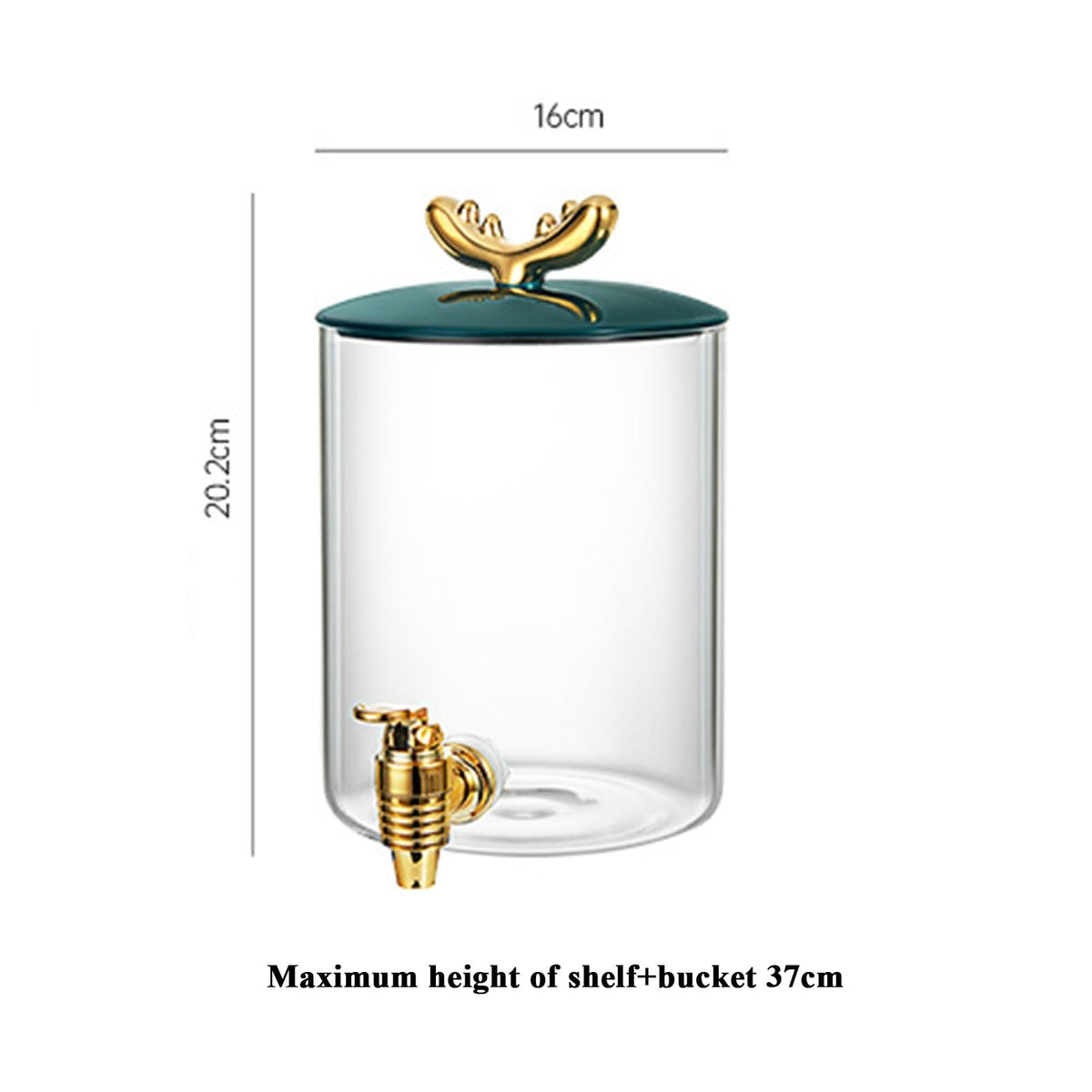 Glass Beverage Dispenser with Stand and Spigot I76329