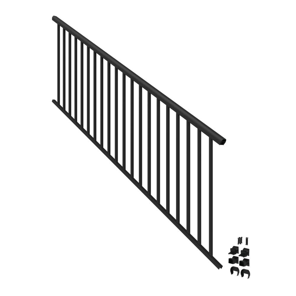 8’ x 36” Matte Black Aluminum Stair Kit F398773