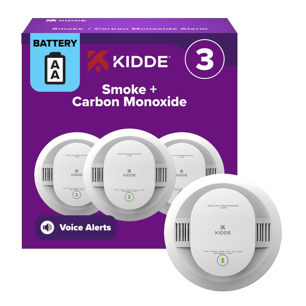 Smoke & CO Detector, AA Battery-Powered, 3 Pack A92208