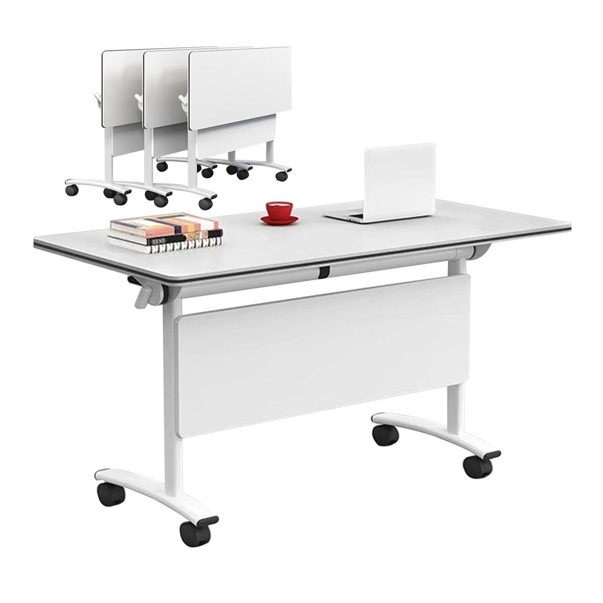 Folding Table with Locking Wheels L13623