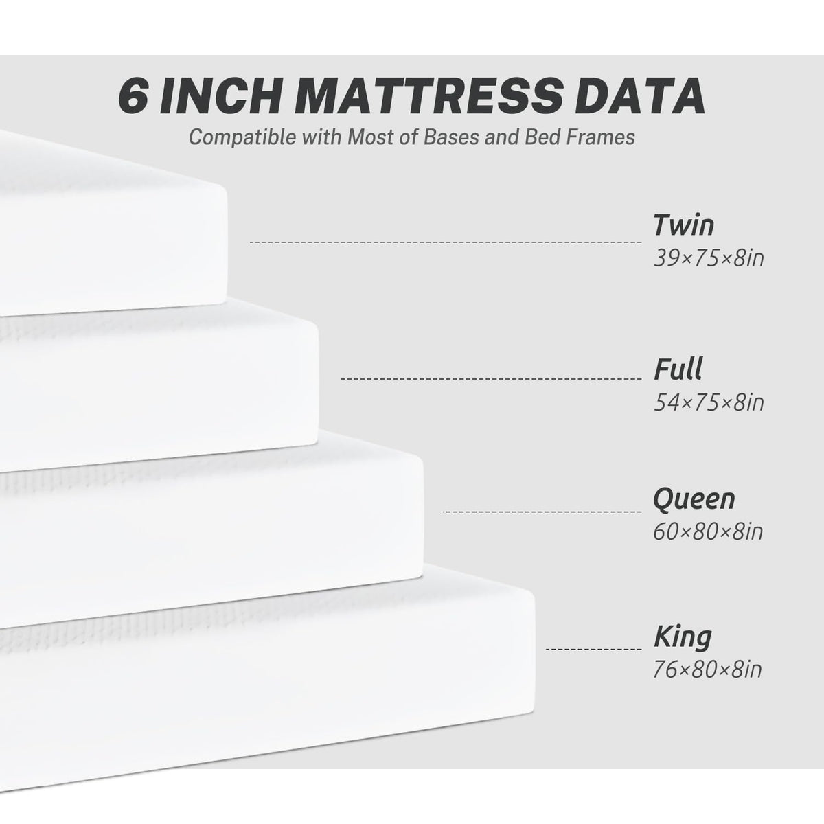 6 Inch Gel Memory Foam Mattress J984575