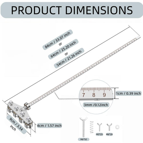 24 Inch Stainless Steel Adjustable Rip Fence Kit I843