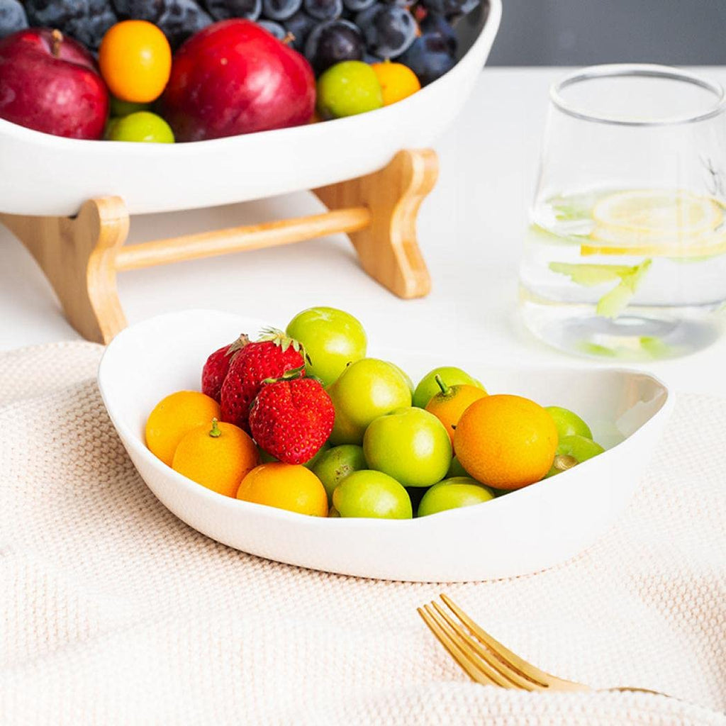 3 Tier White Ceramic Fruit Basket M264297