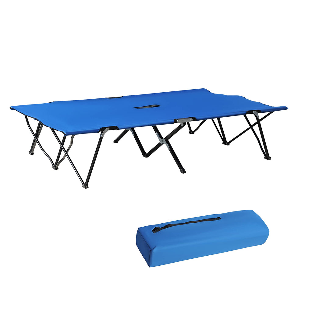 2 Person Folding Camping Cot with Carry Bag M549865