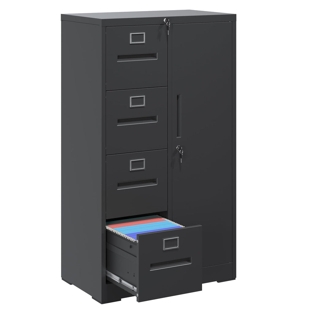 4 Drawer Metal File Cabinet with Lock D457564
