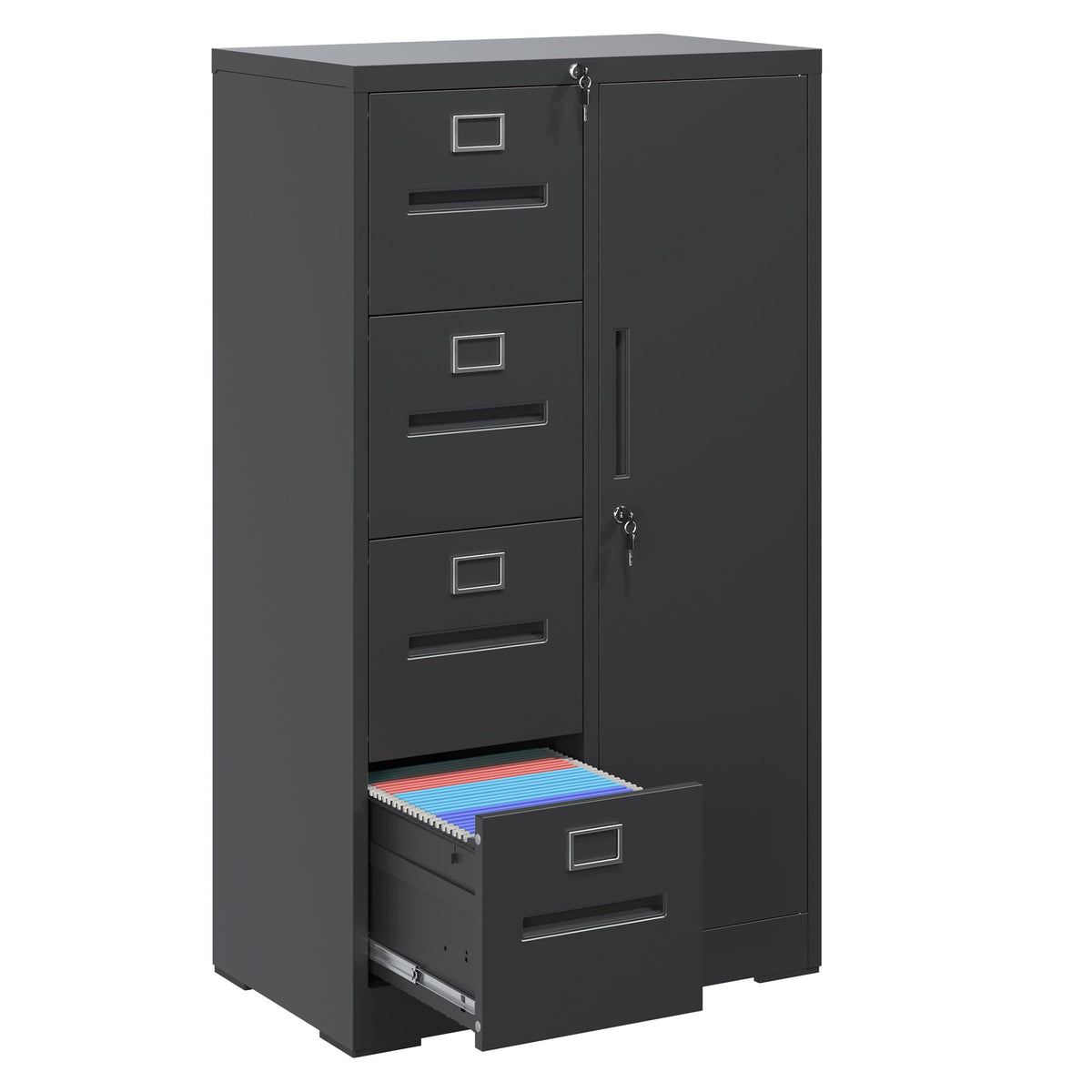 4 Drawer Metal File Cabinet with Lock D457564