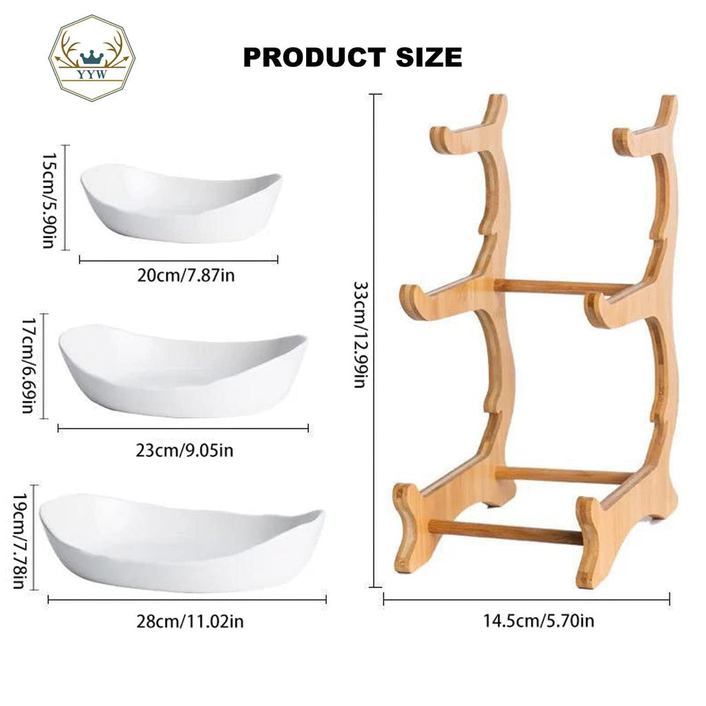 3 Tier White Ceramic Fruit Basket M264297