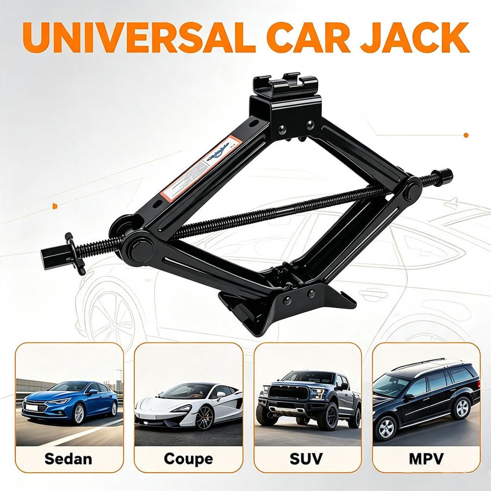 3-Ton Scissor Car Jack Kit with Lug Wrench P3793