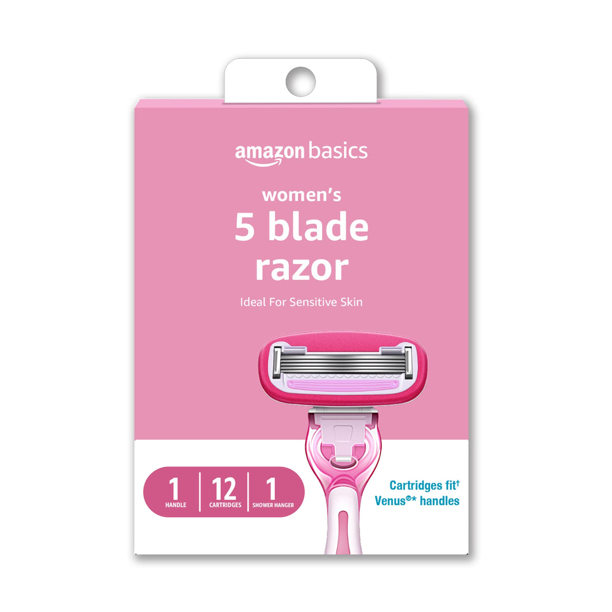 5-Blade Razor with 1 Handle, 12 Cartridges & 1 Shower Holder O994