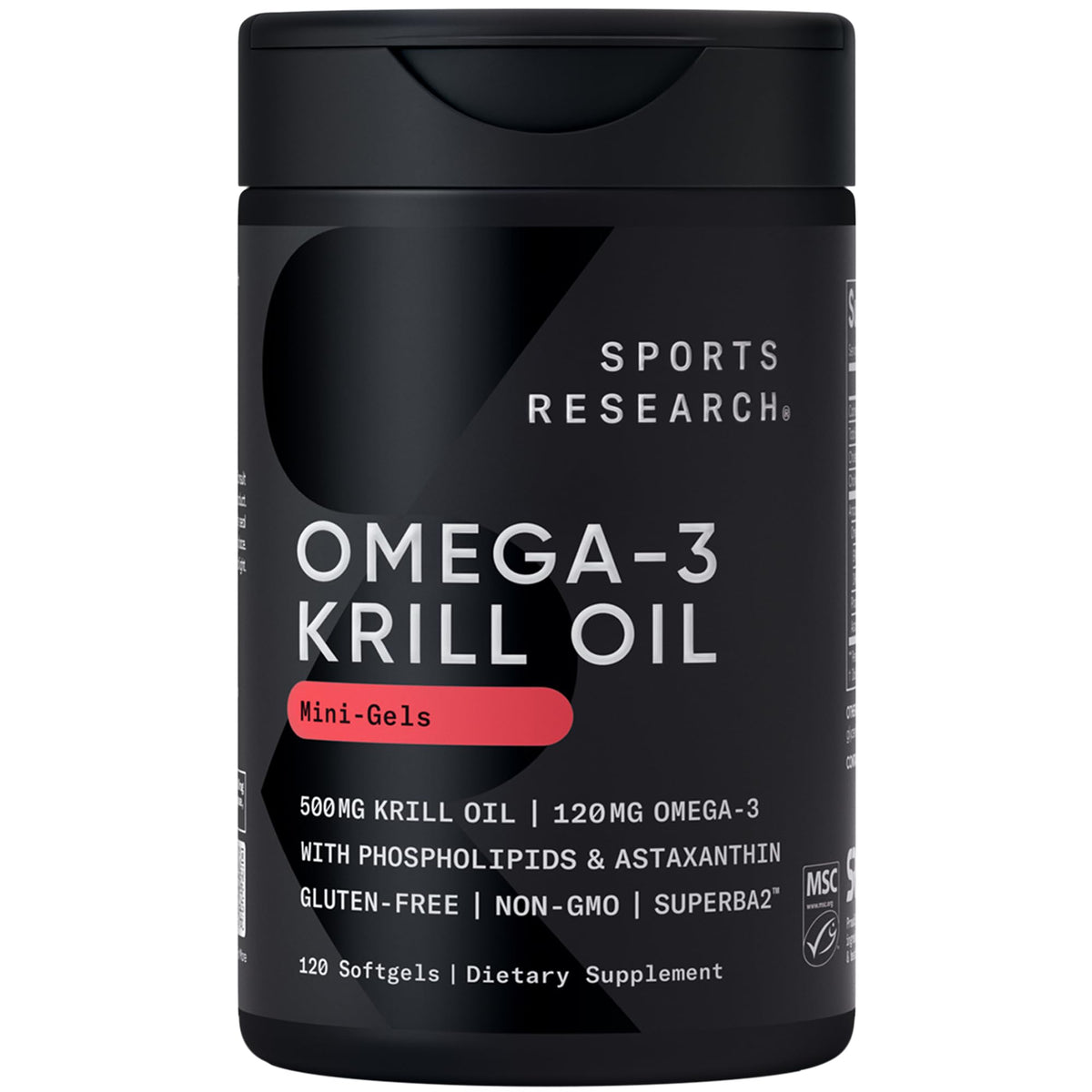 Krill Oil Omega-3 Softgels 500mg with Astaxanthin, Electrolyte T38498