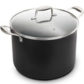 16QT Nonstick Ceramic Stock Pot with Tempered Glass Lid O153732