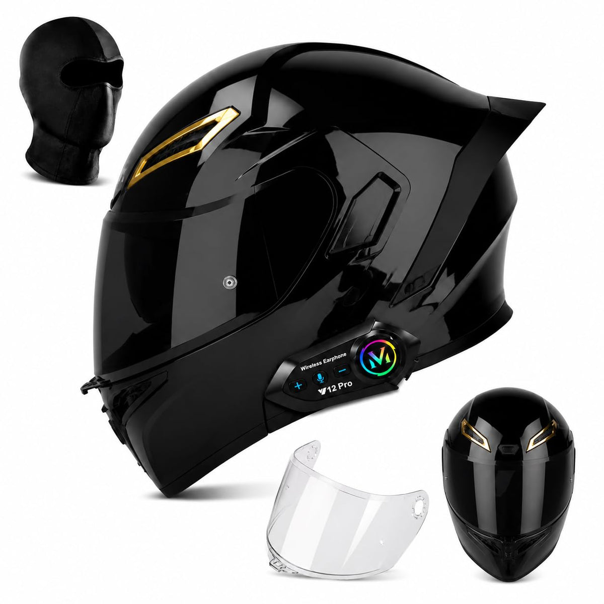 Bluetooth Modular Flip-Up Full Face Motorcycle Helmet Z63289