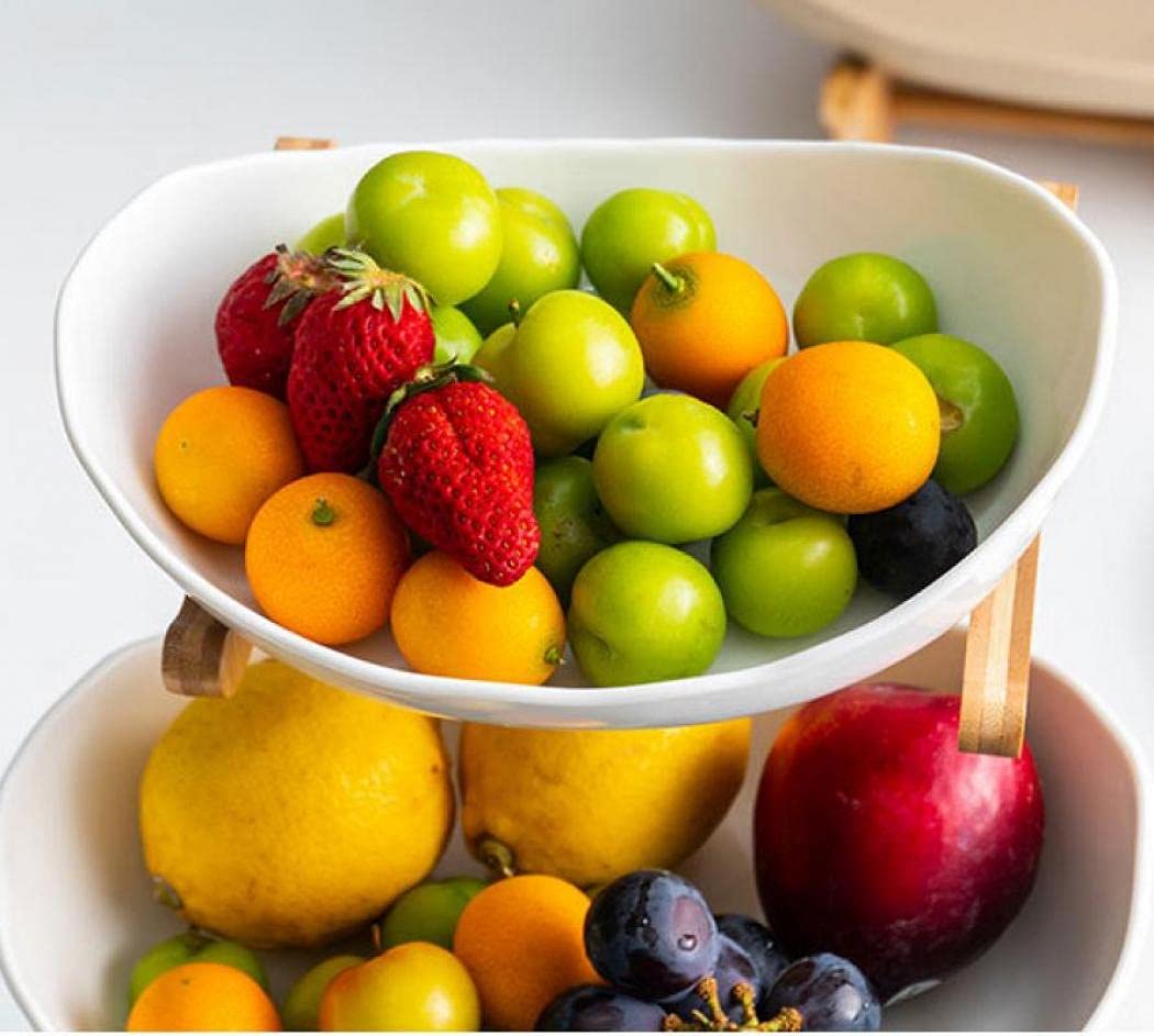 3 Tier White Ceramic Fruit Basket M264297