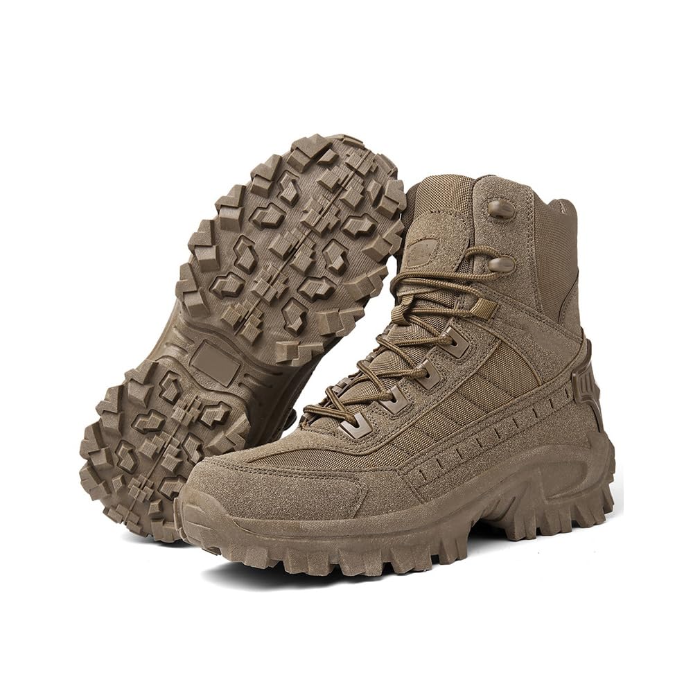 Lightweight Waterproof Tactical Hiking Work Boots with Side Zipper R394