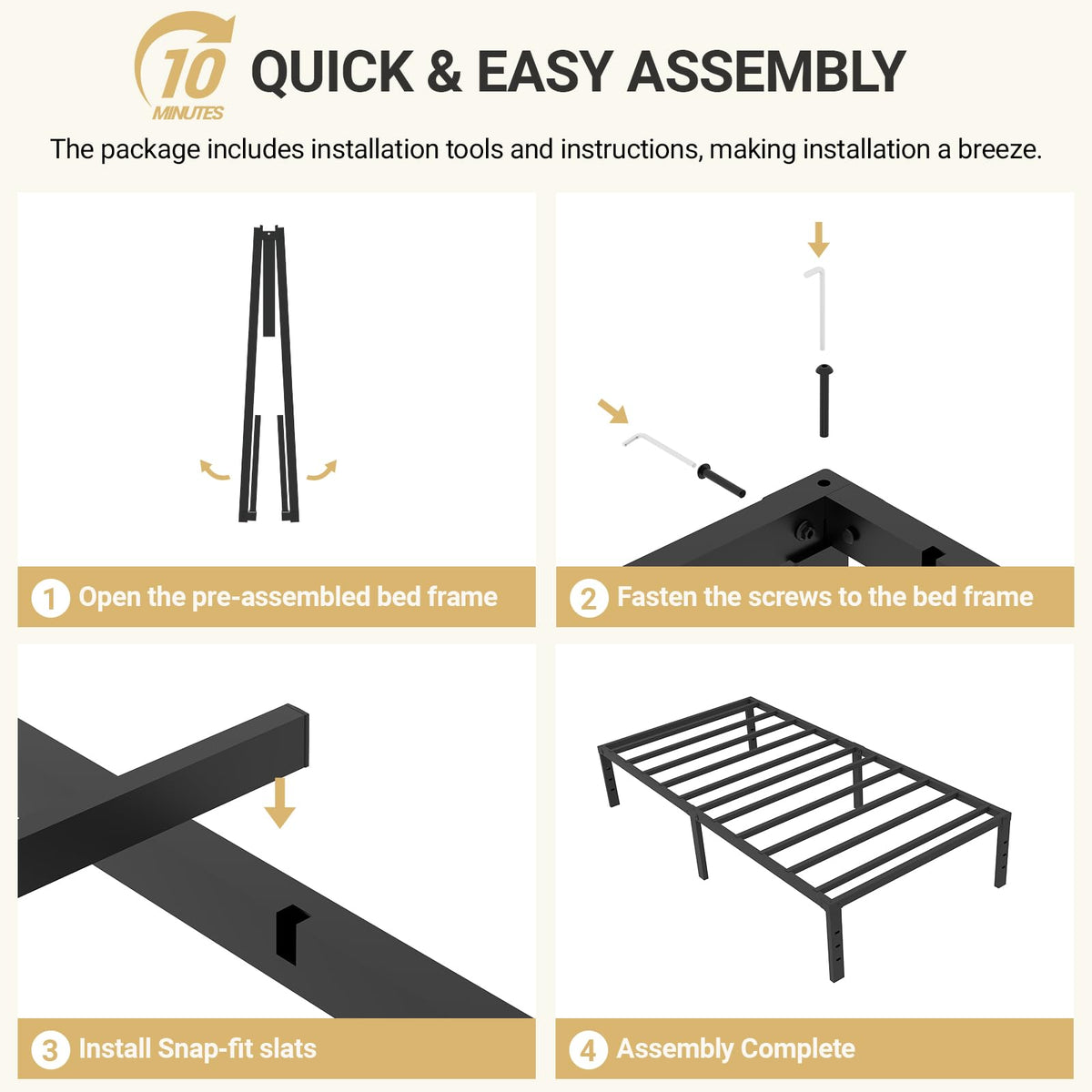 Twin Metal Bed Frame Y792