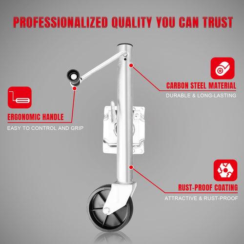 1000 lbs Swivel Boat Trailer Jack with Wheel L392765