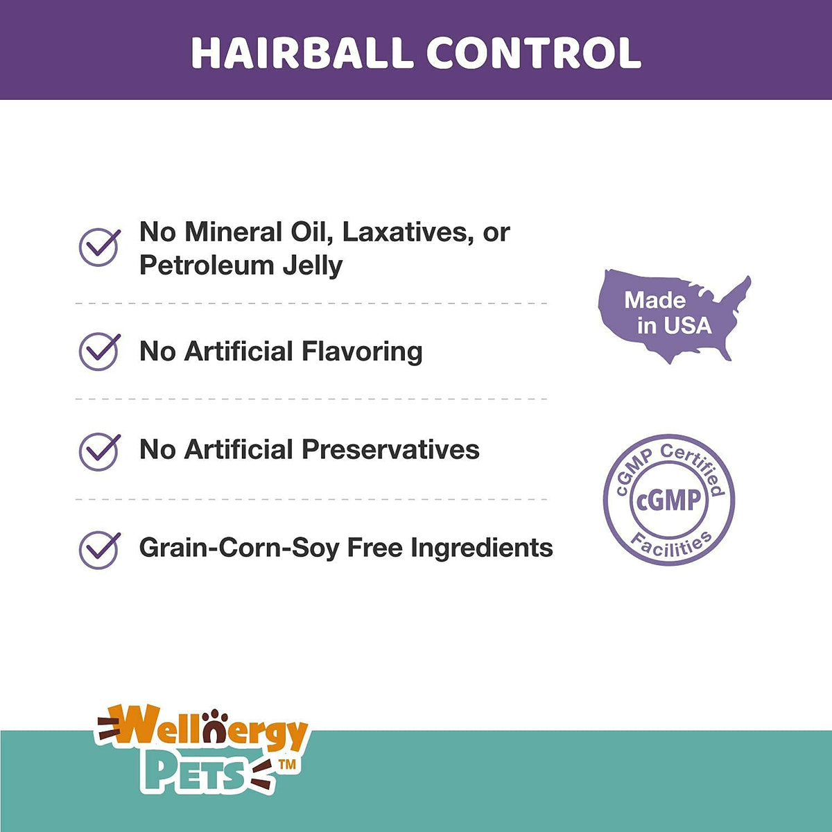 Natural Hairball Control Chews for Cats with Omega 3 6 Fatty Acids 70ct A9620