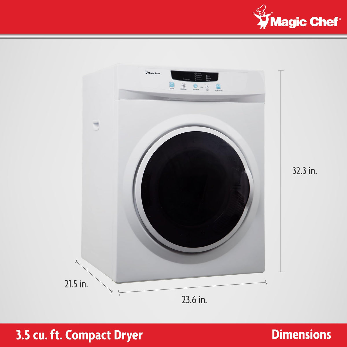3.5 cu. ft. Electric Dryer in White I30517