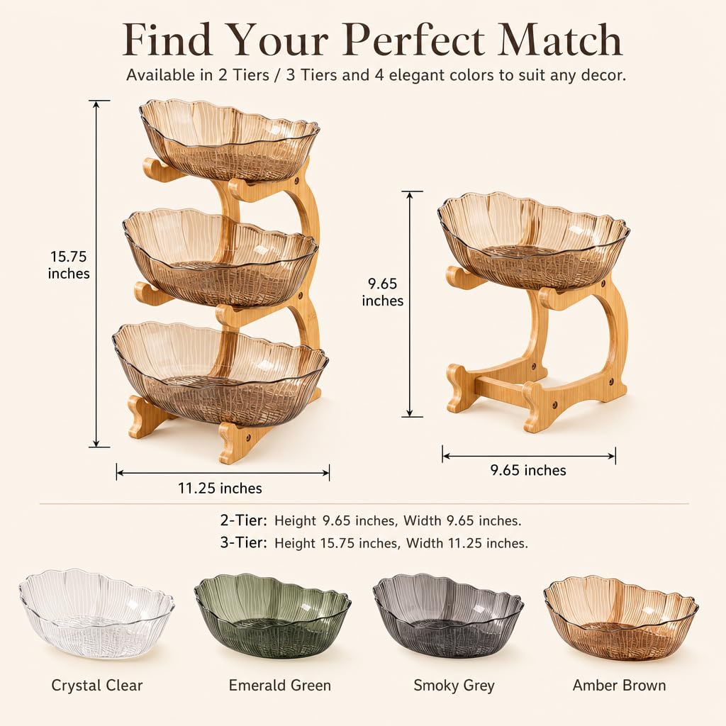 3 Tier Bamboo Fruit Basket R905839