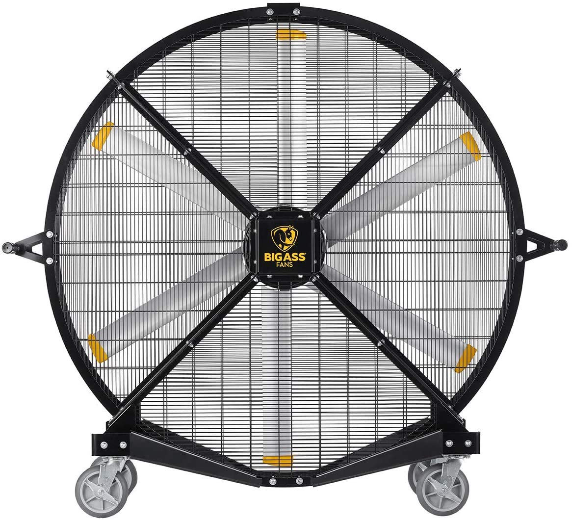 Black 6' Indoor/Outdoor Mobile Fan with Wheels L8316