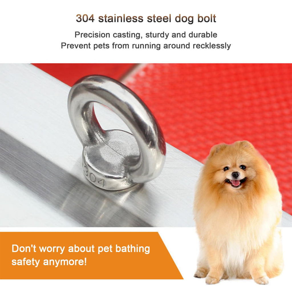 47" Stainless Steel Dog Grooming Tub with Stairs W86359