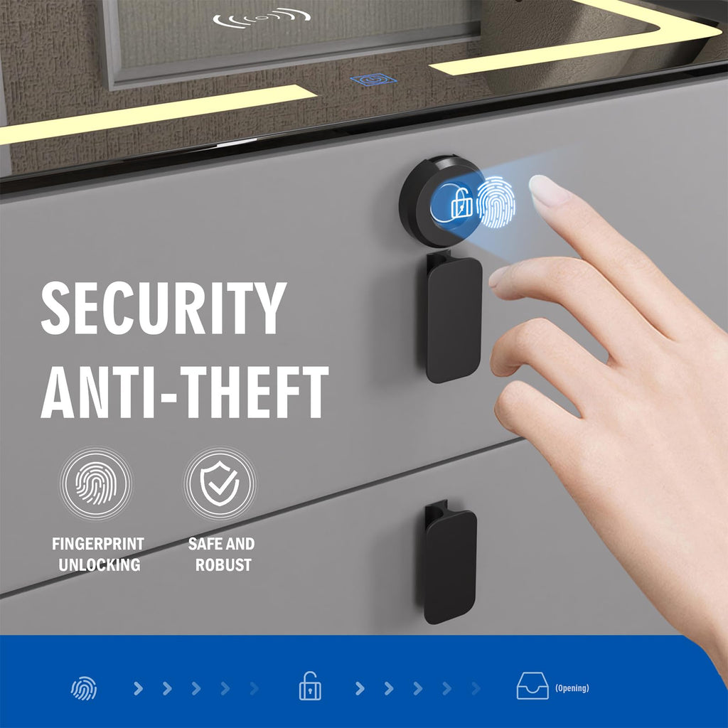 Wireless Charging Fingerprint Lock Nightstand F290