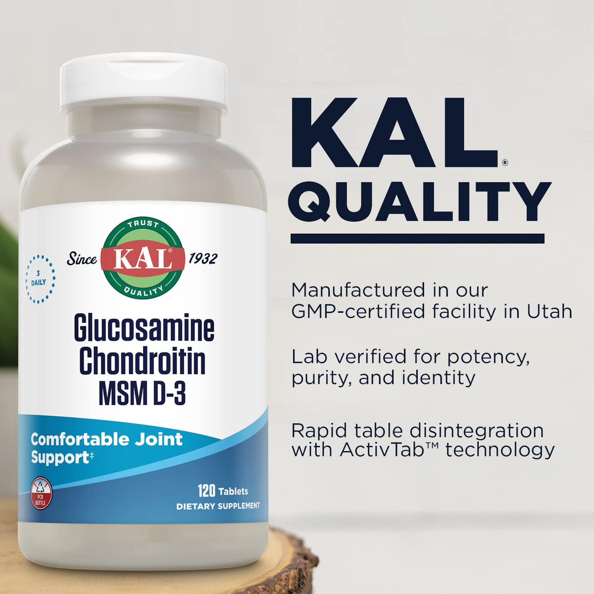 Glucosamine Chondroitin MSM D3 120 Tablets F3169