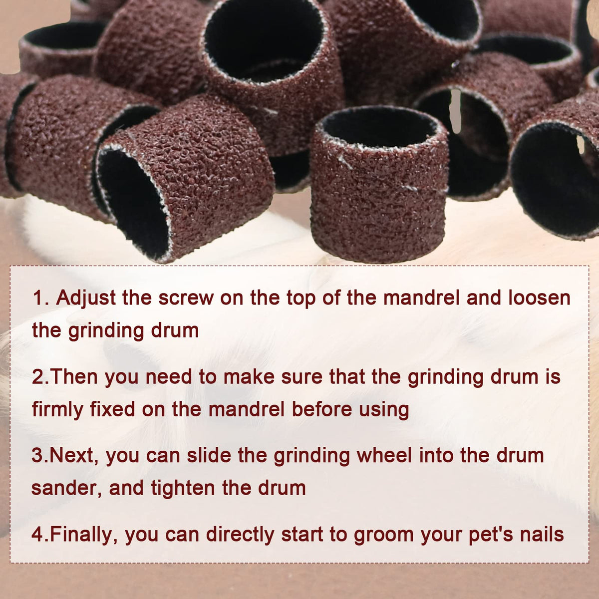 26 Pack Nail Grinder Replacement Kit Sanding Drum Set J787706
