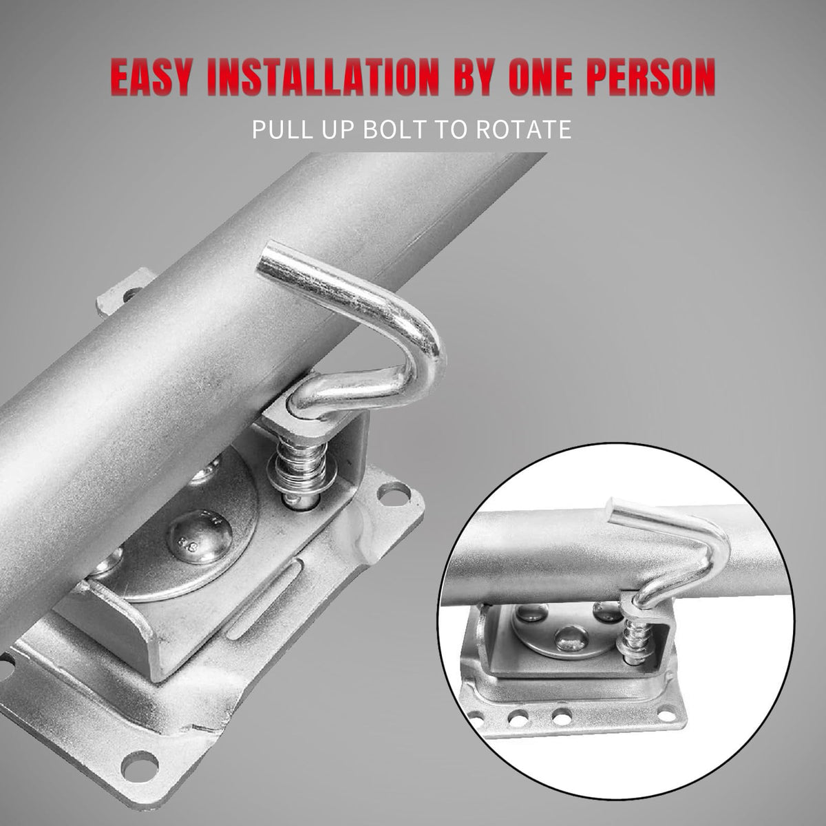 1000 lbs Swivel Boat Trailer Jack with Wheel L392765