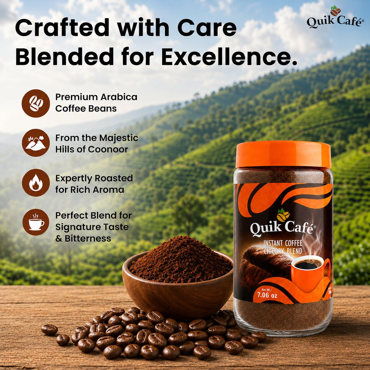 Instant Coffee Chicory Blend 7.06 oz K204