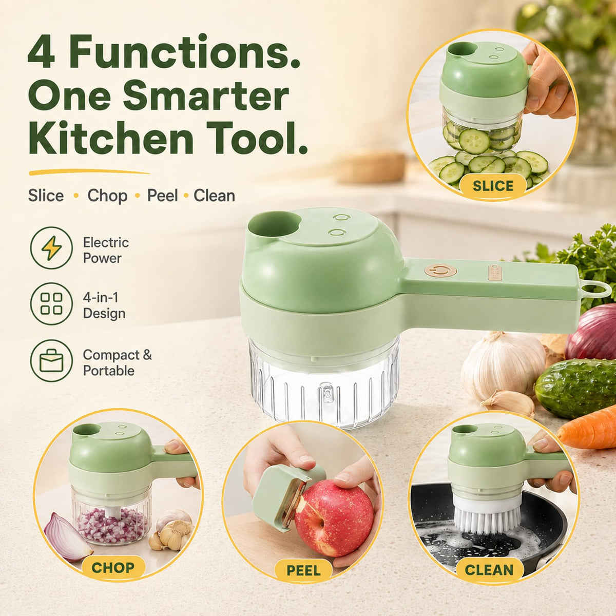 4 in 1 Handheld Electric Food Chopper O564