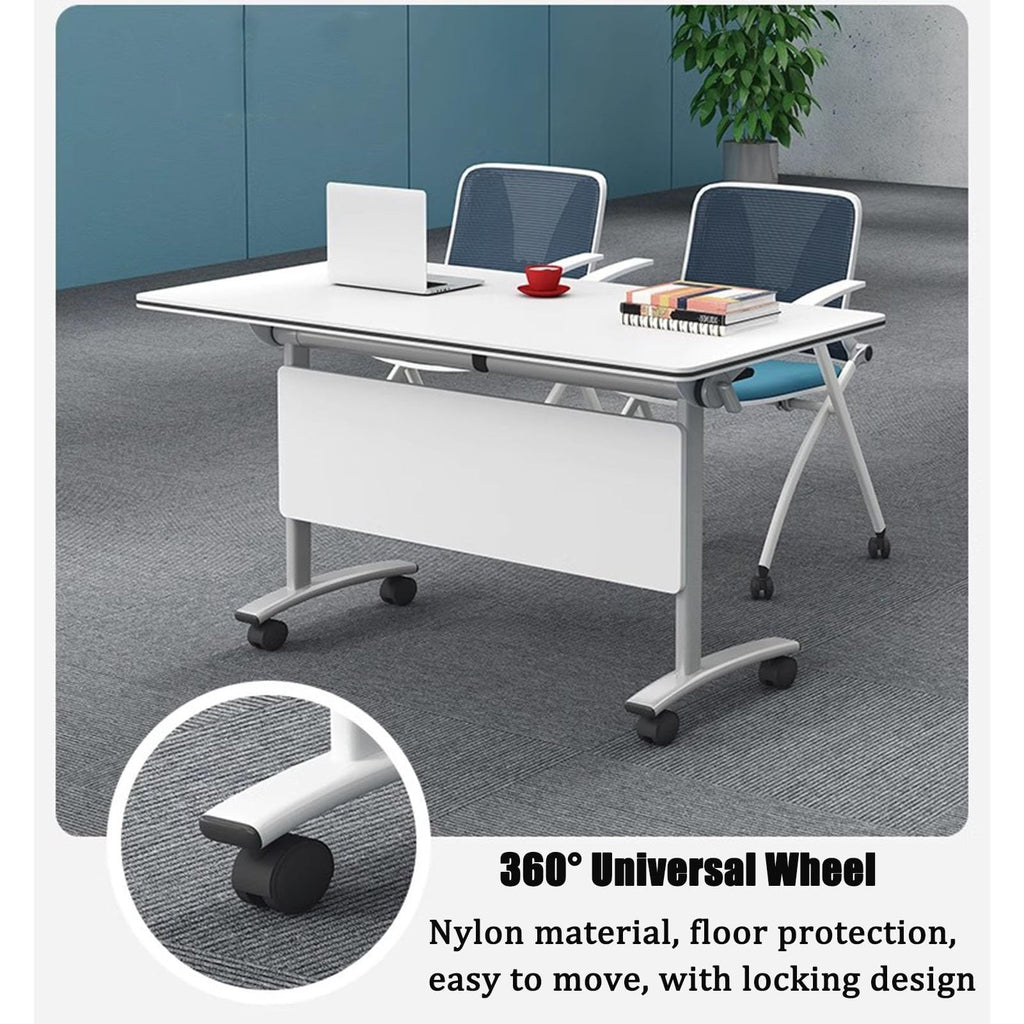 Folding Table with Locking Wheels L13623