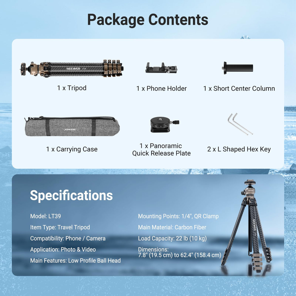 Carbon Fiber Travel Tripod R684