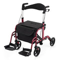 Foldable Rollator Walker 4 Wheel Transport Chair S60980