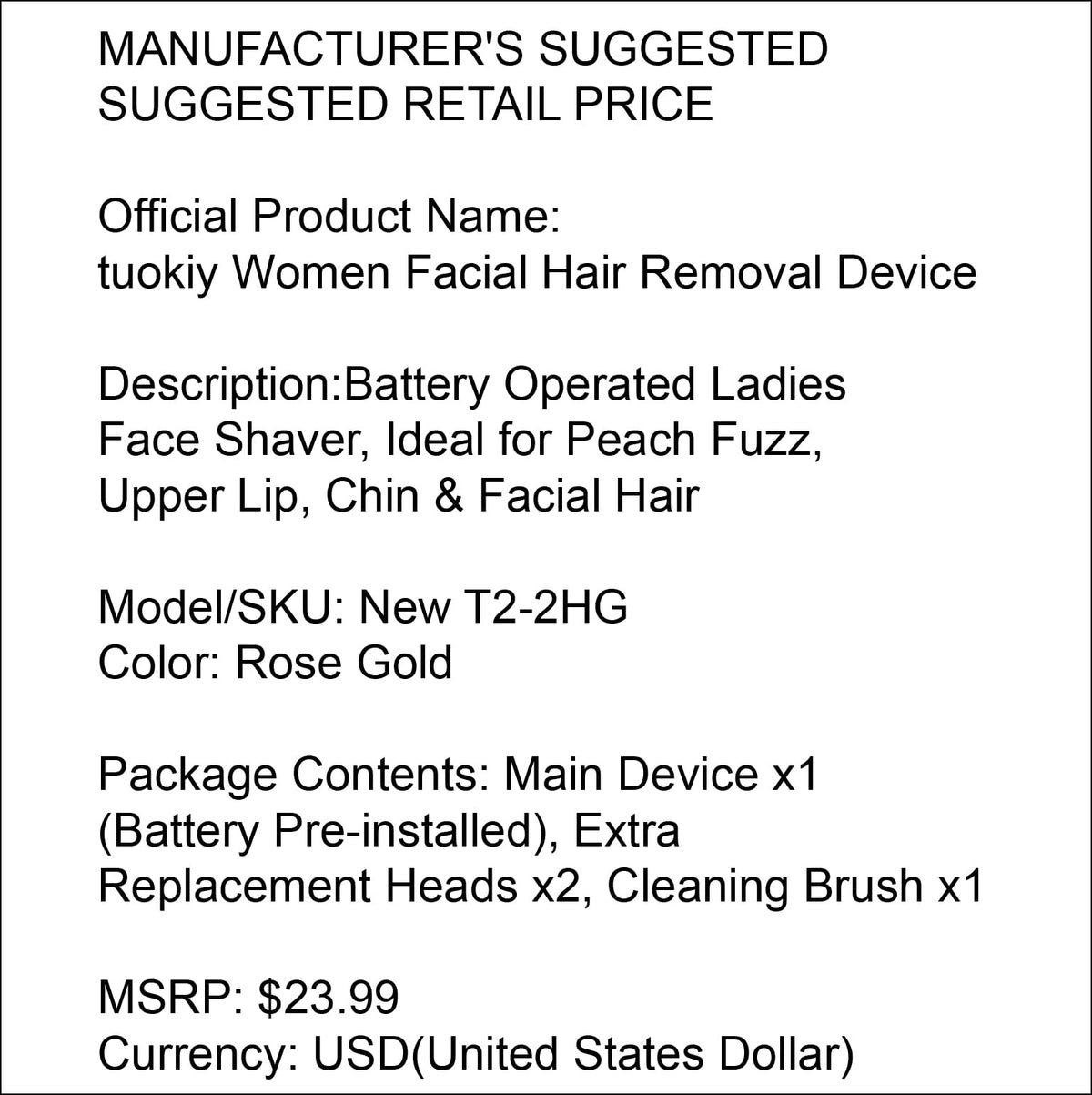 Battery Operated Facial Hair Remover M87619