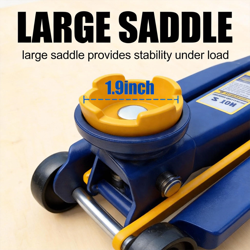 2 Ton Low Profile Hydraulic Floor Jack, 4000 lbs Capacity Steel Trolley Jack, Blue V330