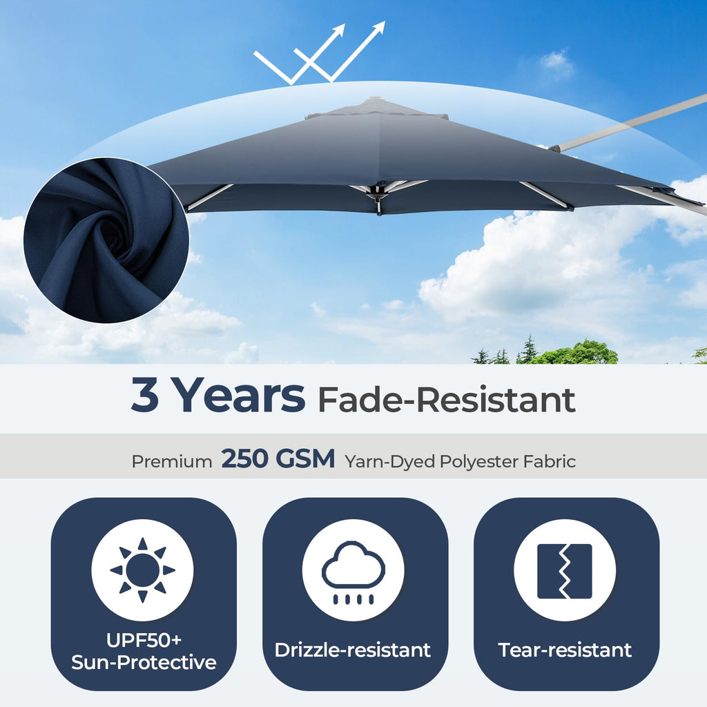 11 FT Cantilever Patio Umbrella with 360° Rotation X333559