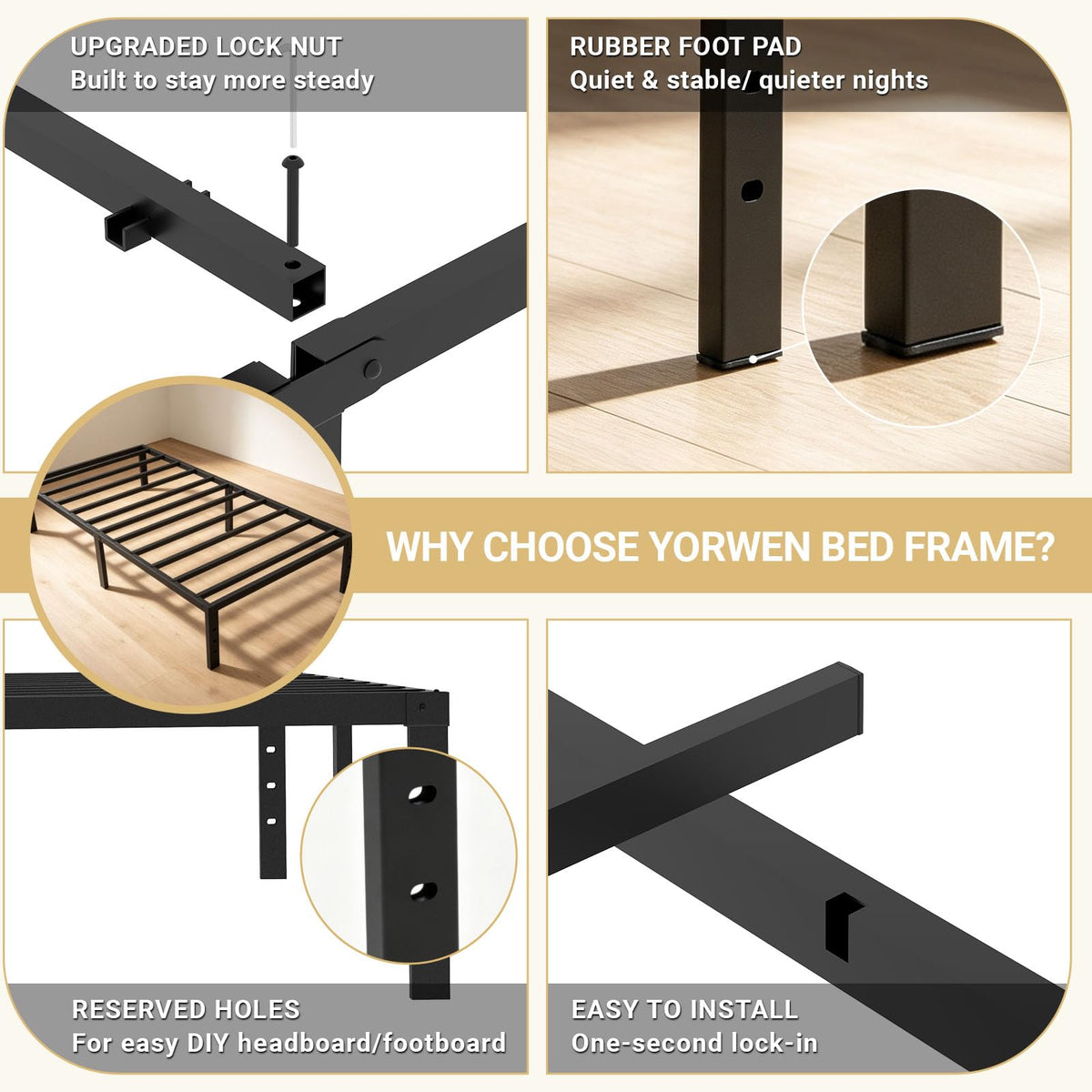 Twin Metal Bed Frame Y792