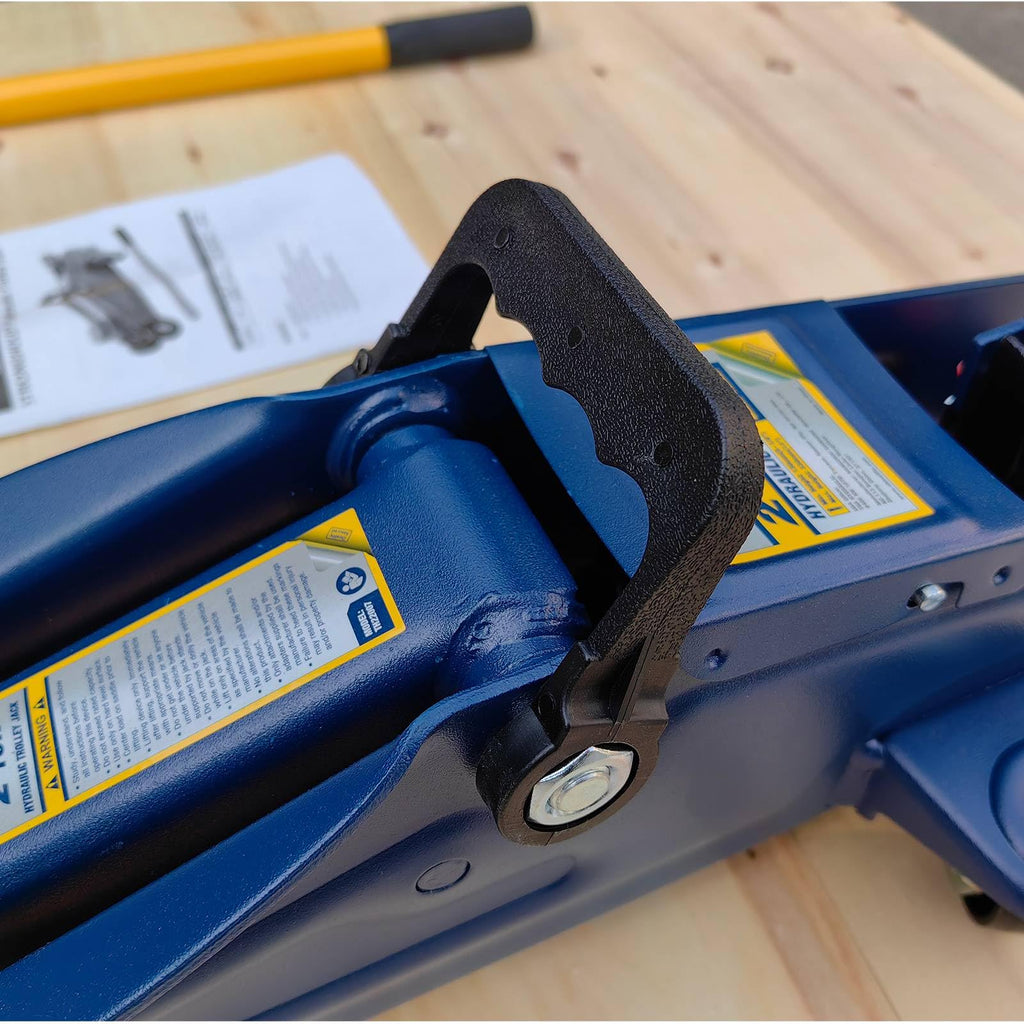 2 Ton Low Profile Hydraulic Floor Jack, 4000 lbs Capacity Steel Trolley Jack, Blue V330