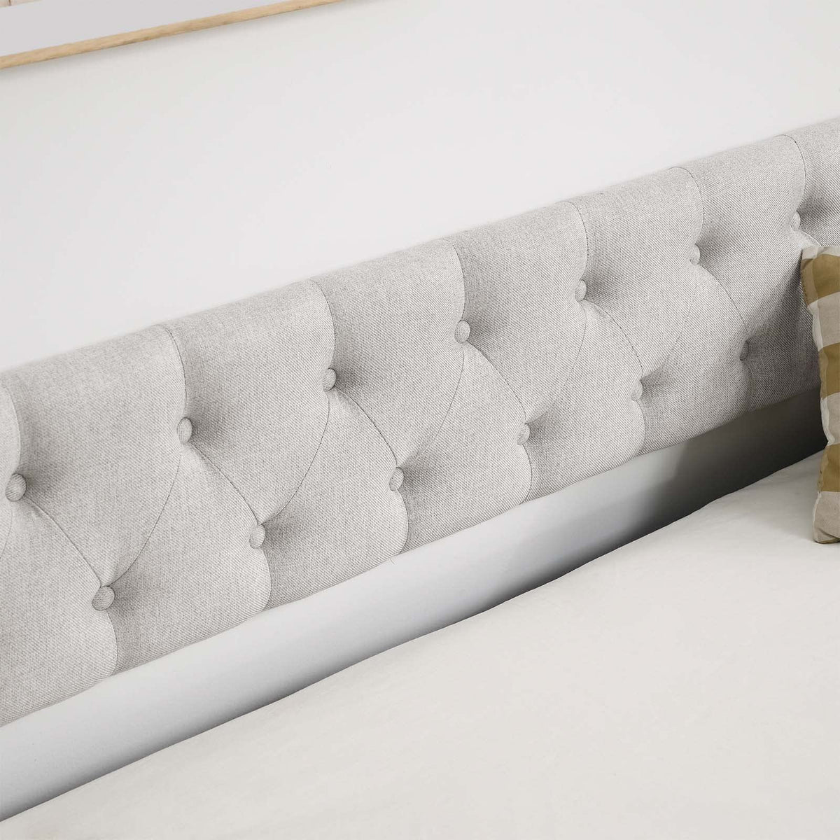 Velvet Upholstered Twin Size Daybed with Trundle I83706