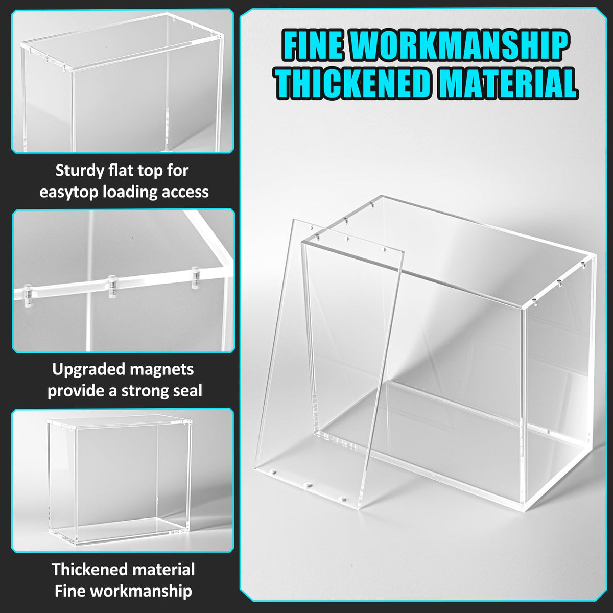 8mm+5mm Ultra Thick Stackable Acrylic Protector with Strong Magnets J301