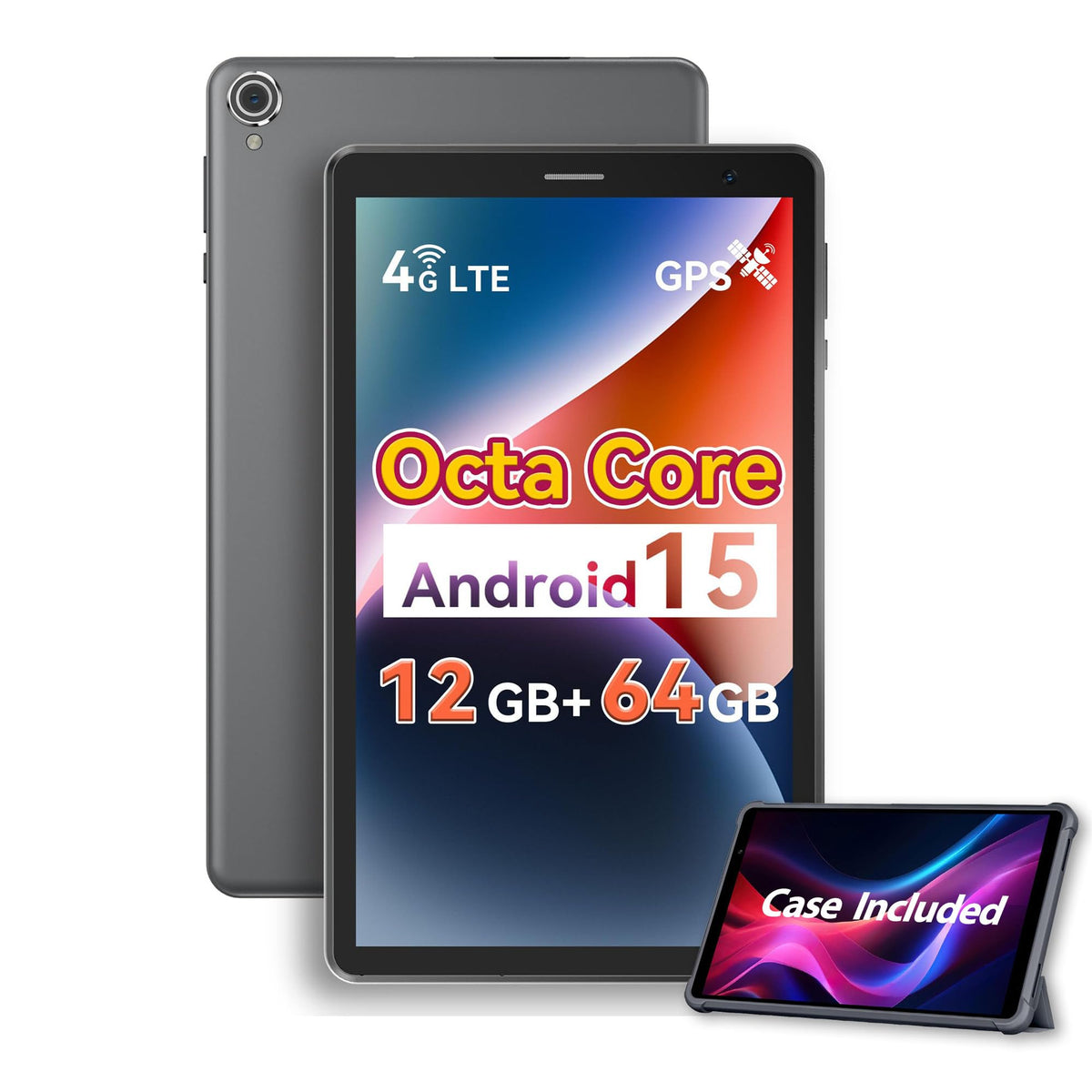 8 Inch Android Tablet with SIM Card Slot 4G LTE 12GB RAM 64GB ROM G658737