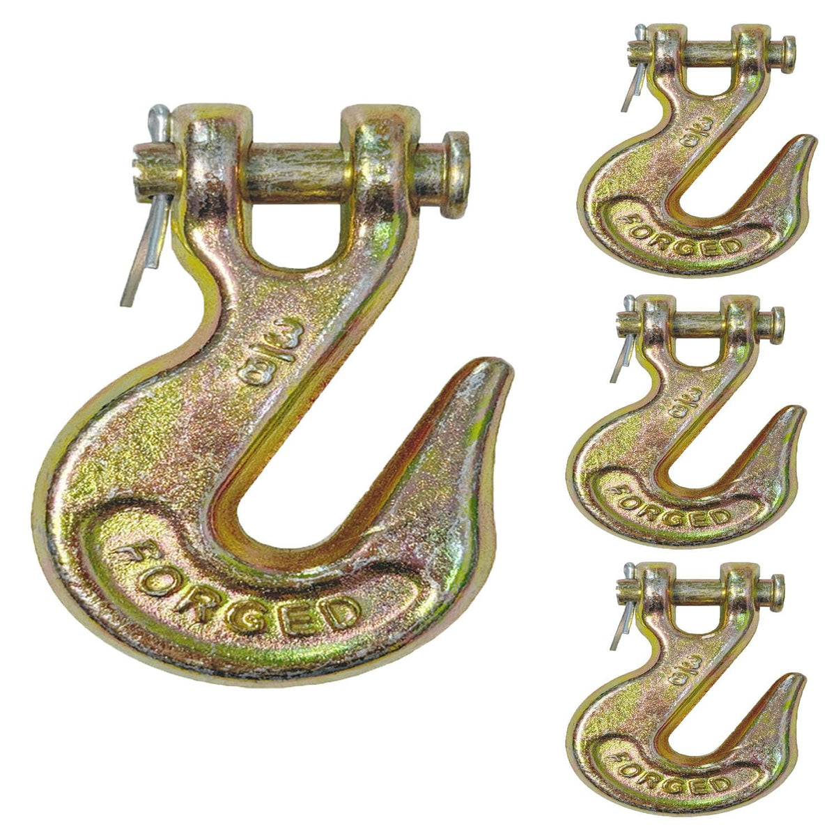 3/8Inch Grade 70 Clevis Grab Hooks 4 Pack J6598