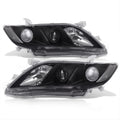 Black Clear Lens Projector Headlights Pair Set X8416