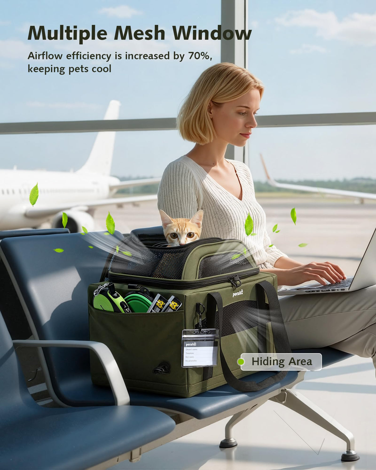 Expandable Airline Approved Pet Carrier W605